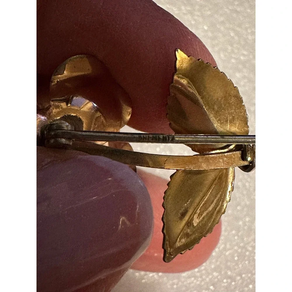 Krementz Rose Pin Gold Overlay